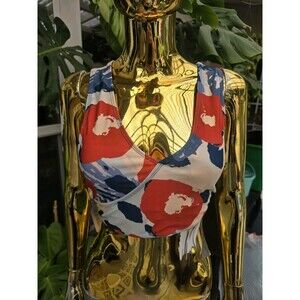 Nani Swimwear Floral Switch V Crop Swim Top- Size S